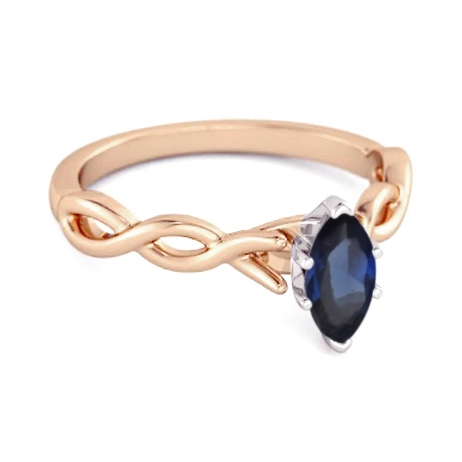 0.25 Ct Blue Sapphire 925 Silver January Birthstone Engagement Ring