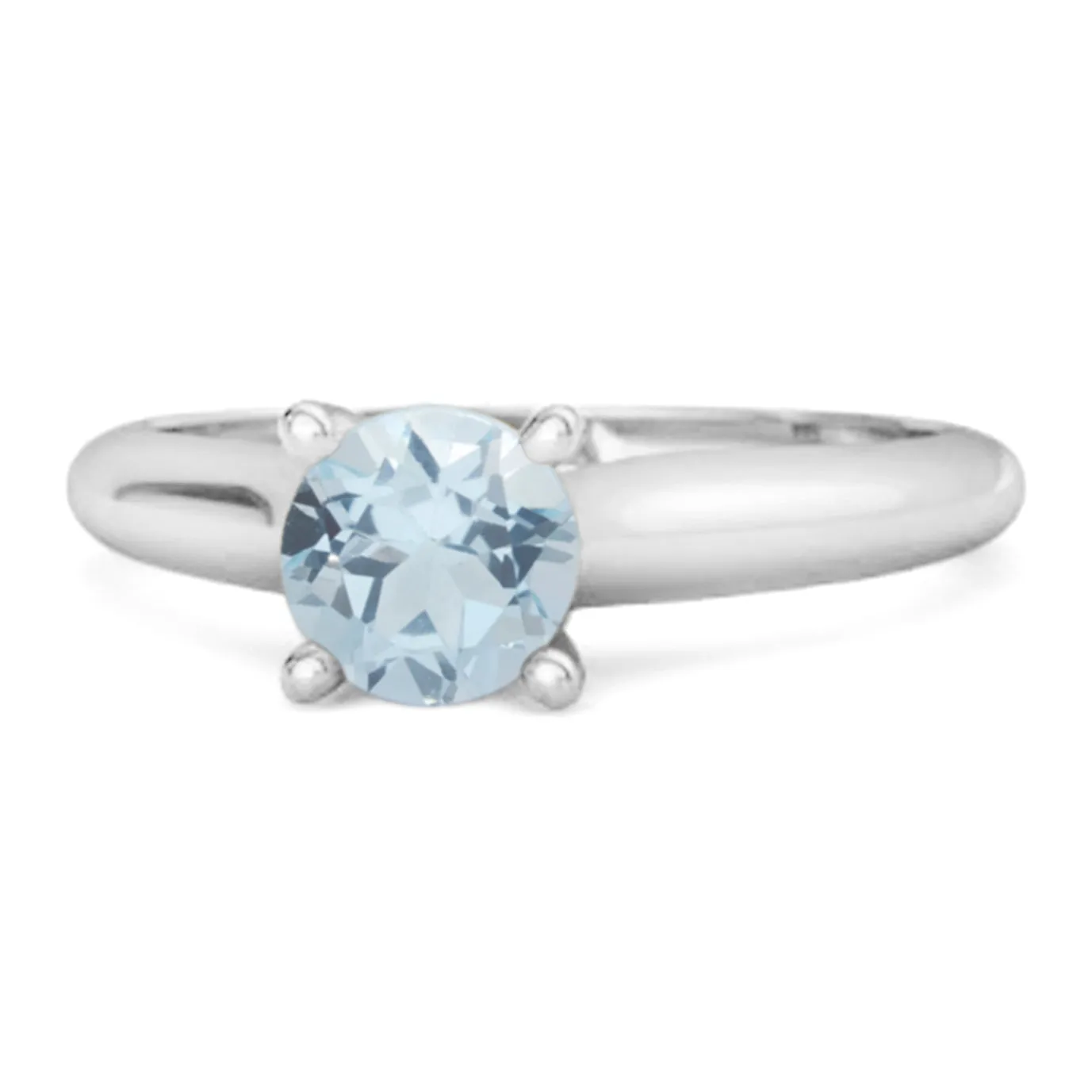 0.25 Ctw Blue Topaz Solitaire Sterling Silver Delaney Ring