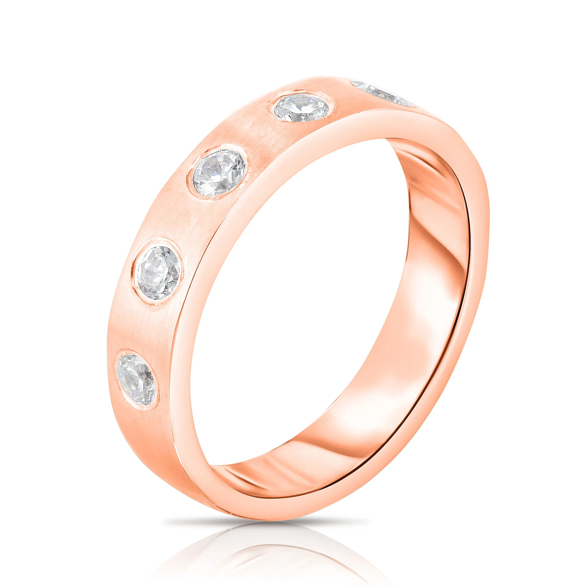 0.40Ct Burnish Diamond Ring in 14K Gold