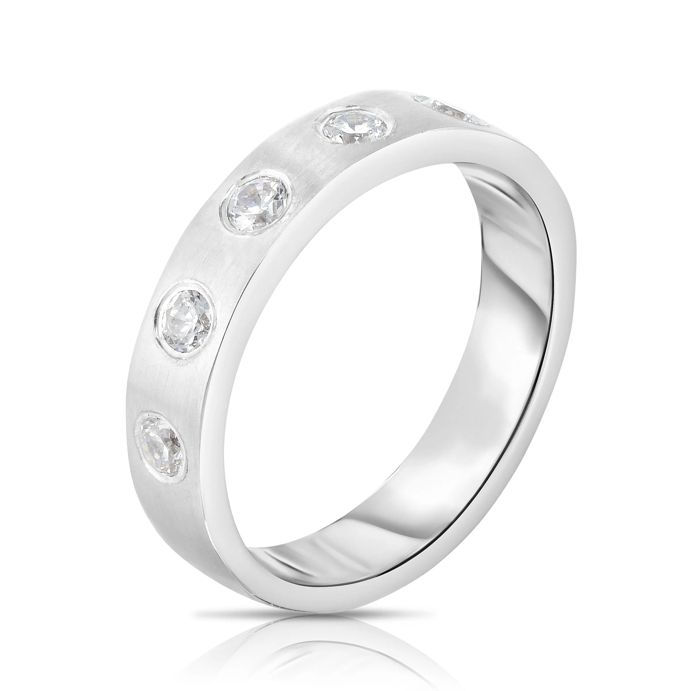 0.40Ct Burnish Diamond Ring in 14K Gold
