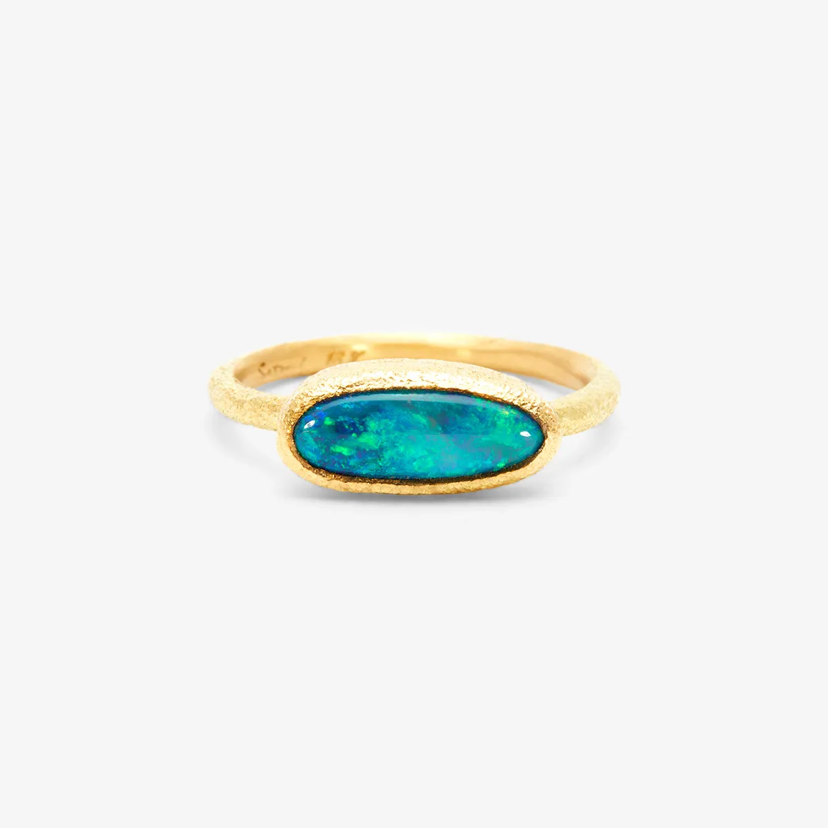 0.91 Carat One-of-a-Kind Boulder Opal Ring | OP7-OOAK