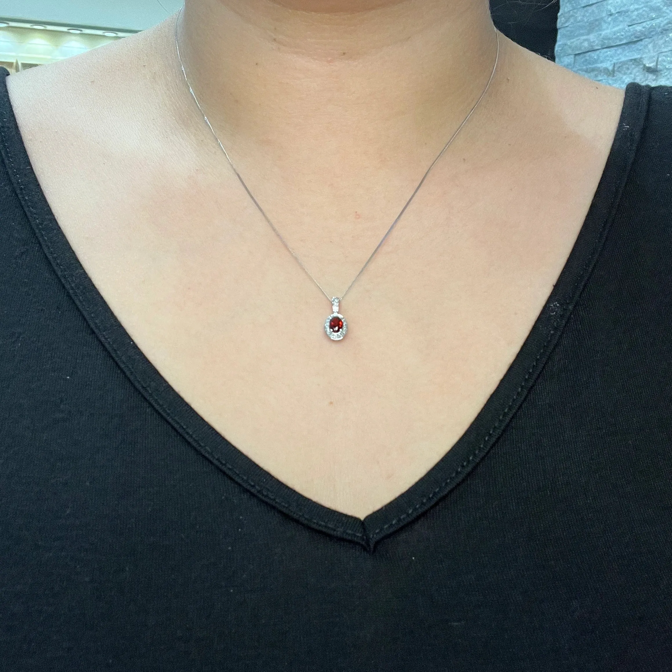 10K White Gold (March) Birthstone Aquamarine and Diamond Halo Pendant