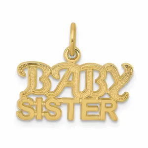 10k Yellow Gold Polished Baby Sister Pendant