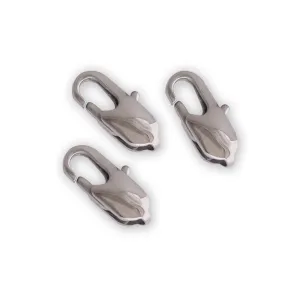 11mm Silver Tone Stainless Steel Lobster Clasp Claw Clasps Unique Oval Style Bracelet Necklace finding, Jewelry Supplies Charms 10pcs
