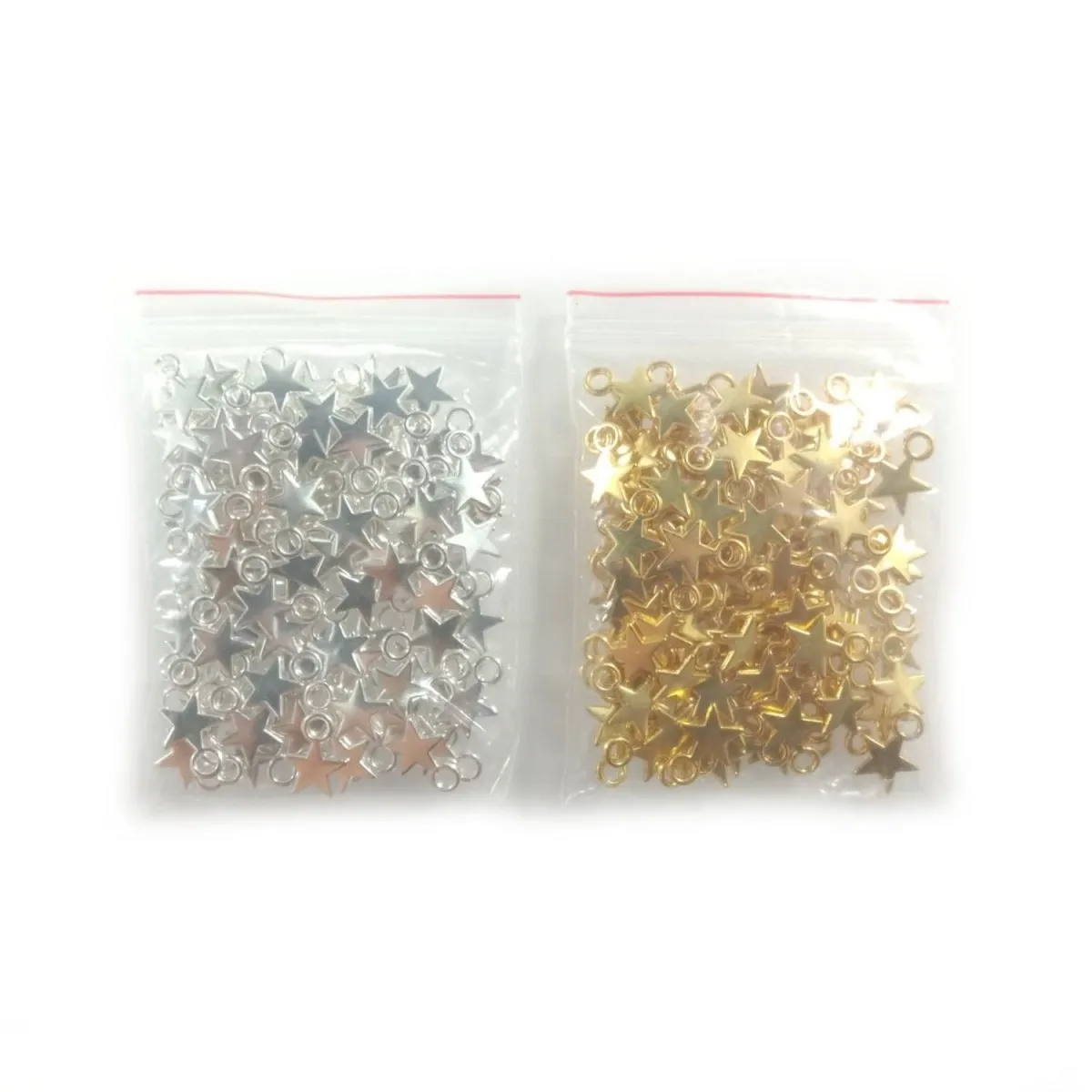 120pcs Stars Silver Gold Colour Tiny For Necklaces Bracelets Pendants Charms DIY