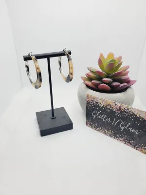 1333 Resin Hoop Dangle Earrings