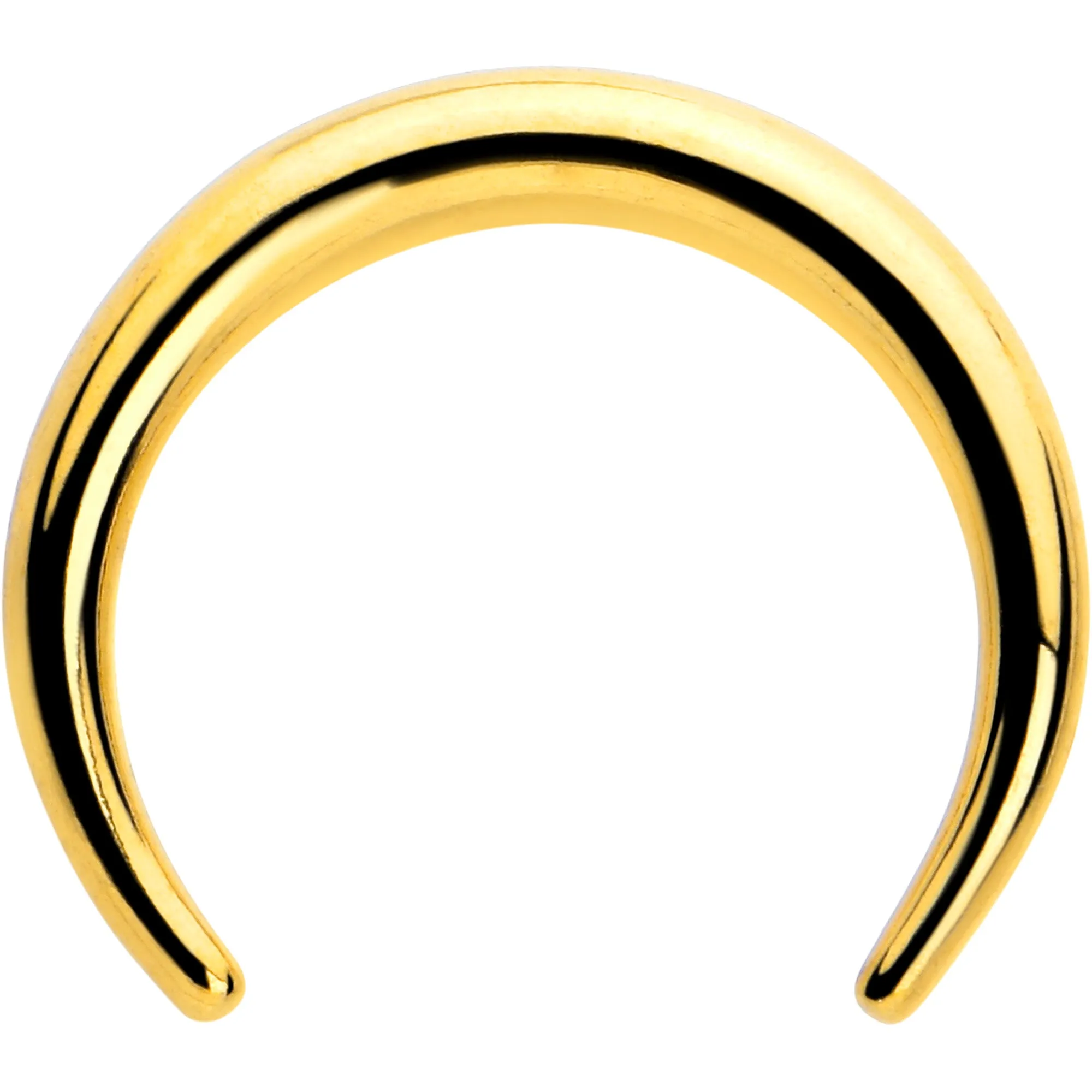 14 Gauge 5/16 Gold Tone Pincher Crescent Taper