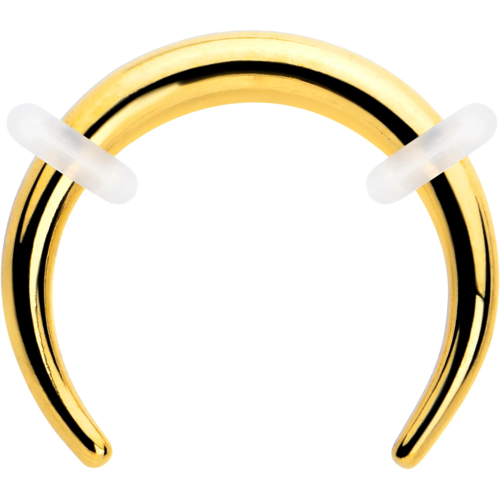 14 Gauge 5/16 Gold Tone Pincher Crescent Taper