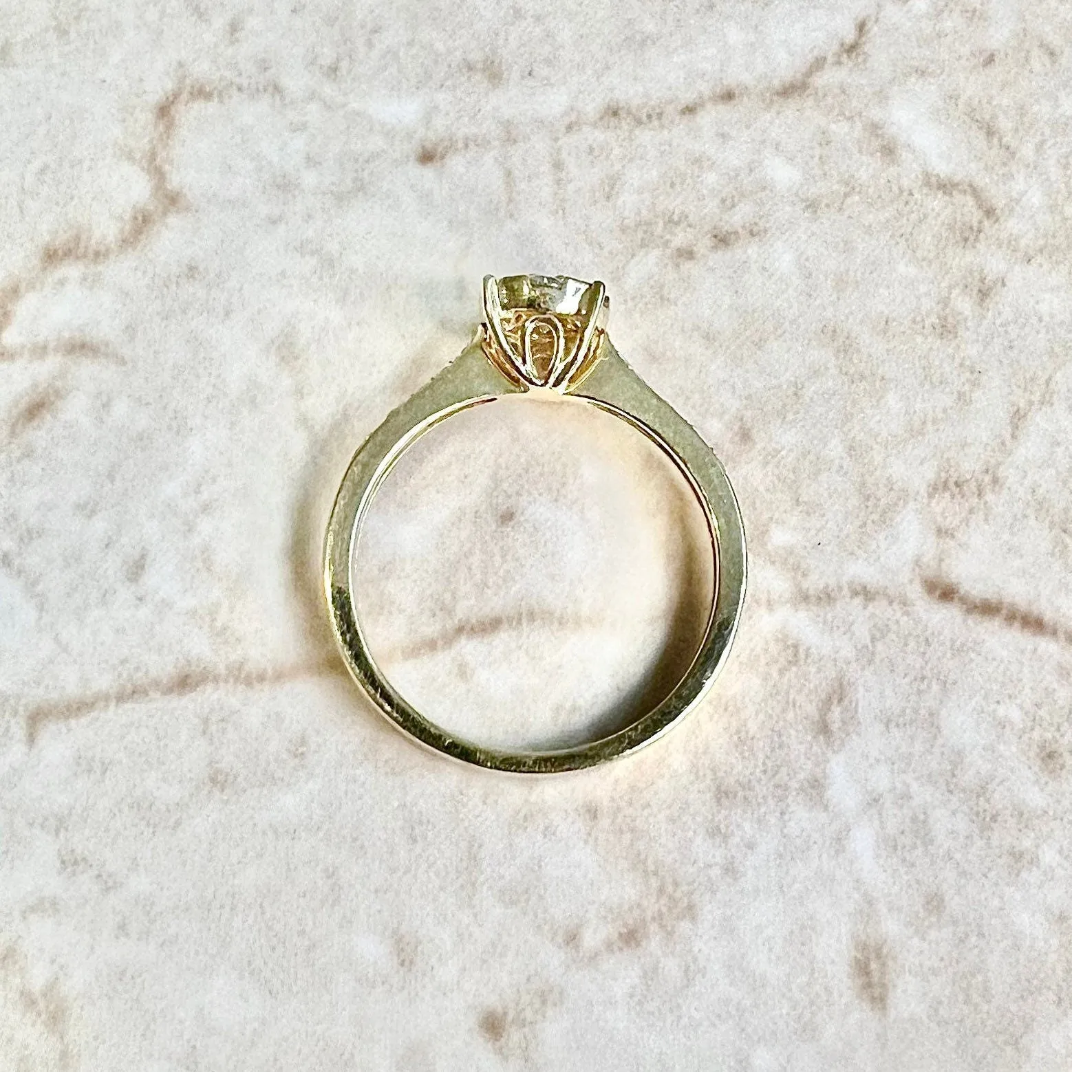 14 Karat Yellow Gold Diamond Cluster Ring
