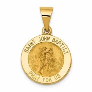 14 Yellow Gold Saint John Baptist Medal Pendant