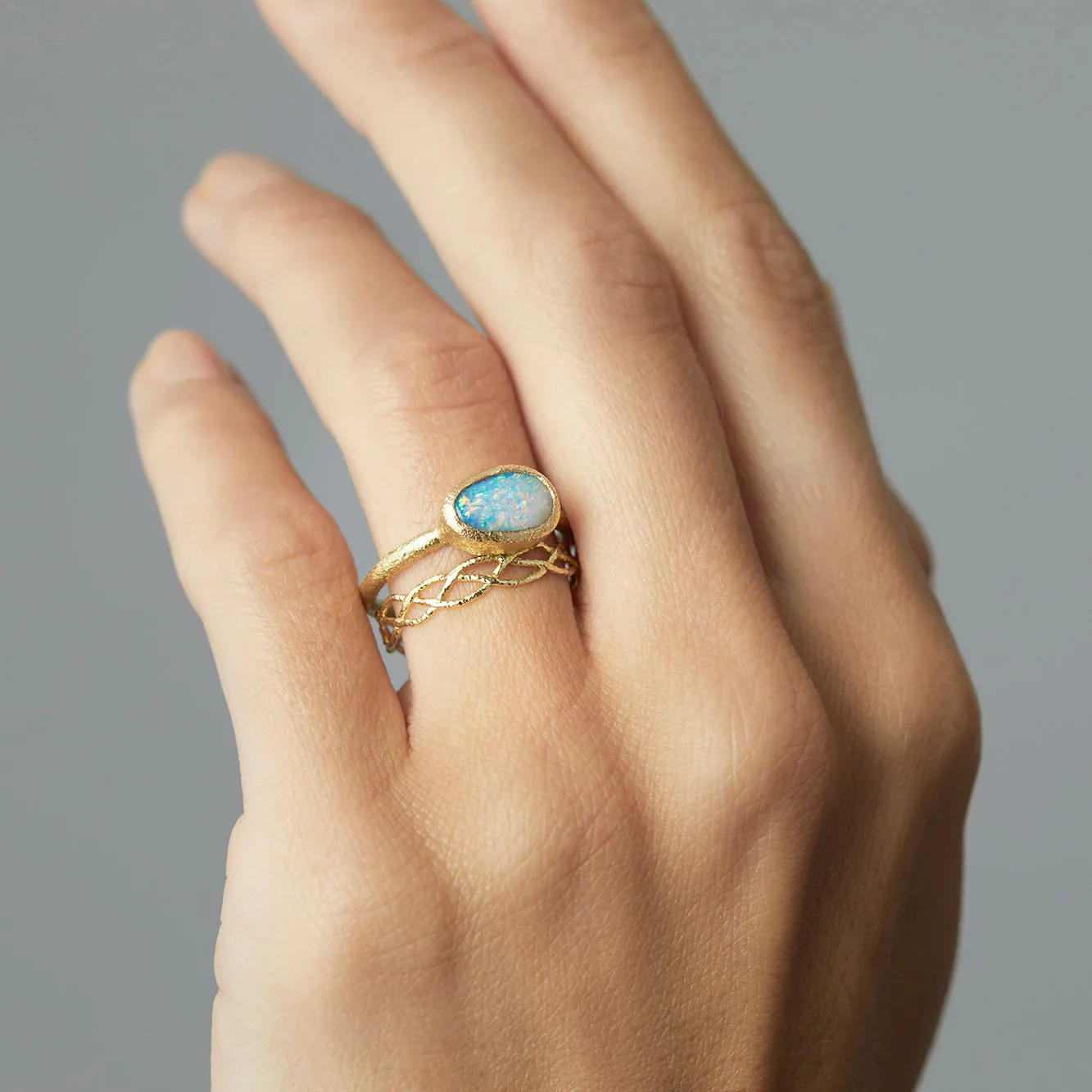 1.48 Carat One-of-a-Kind Boulder Opal Ring | OP9-OOAK