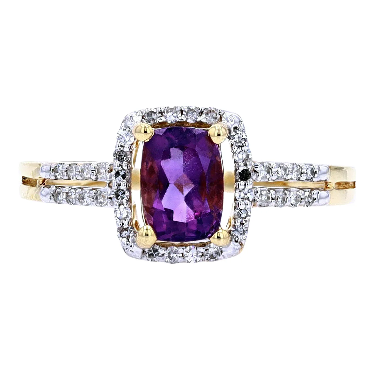 14K Birthstone Halo Rings<p><strong>More Colors Available</p></strong>