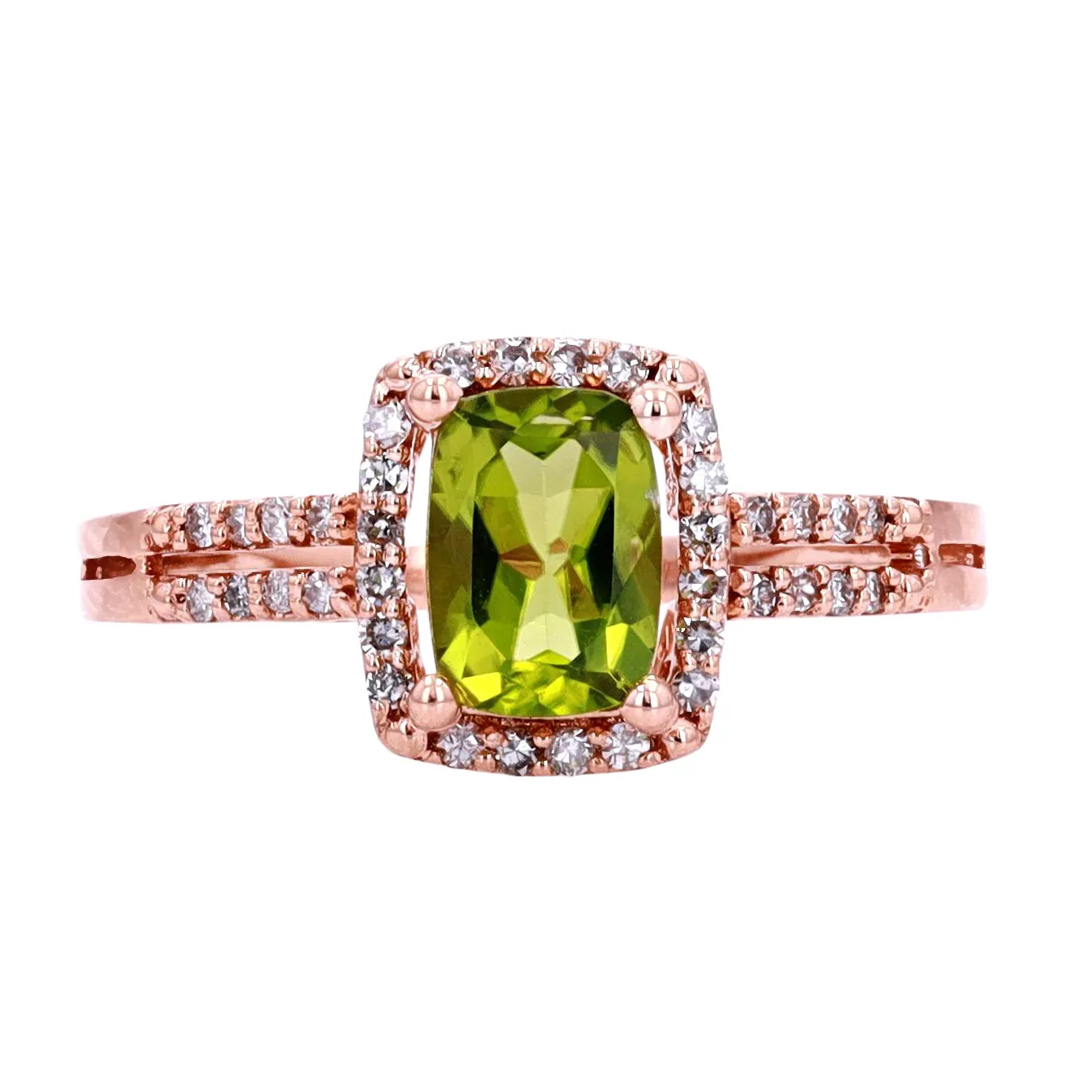14K Birthstone Halo Rings<p><strong>More Colors Available</p></strong>