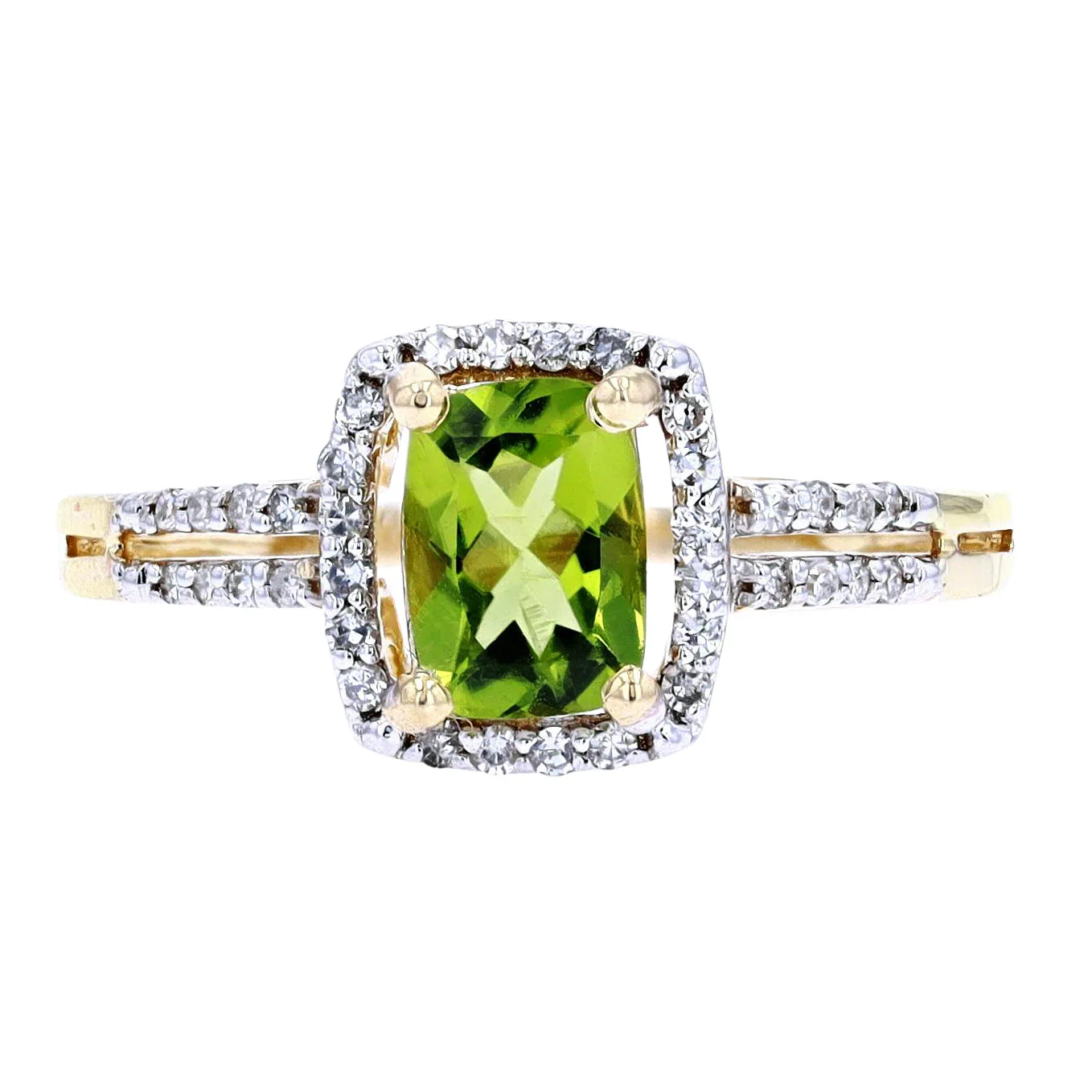 14K Birthstone Halo Rings<p><strong>More Colors Available</p></strong>