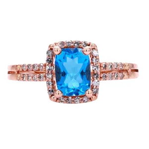 14K Birthstone Halo Rings<p><strong>More Colors Available</p></strong>