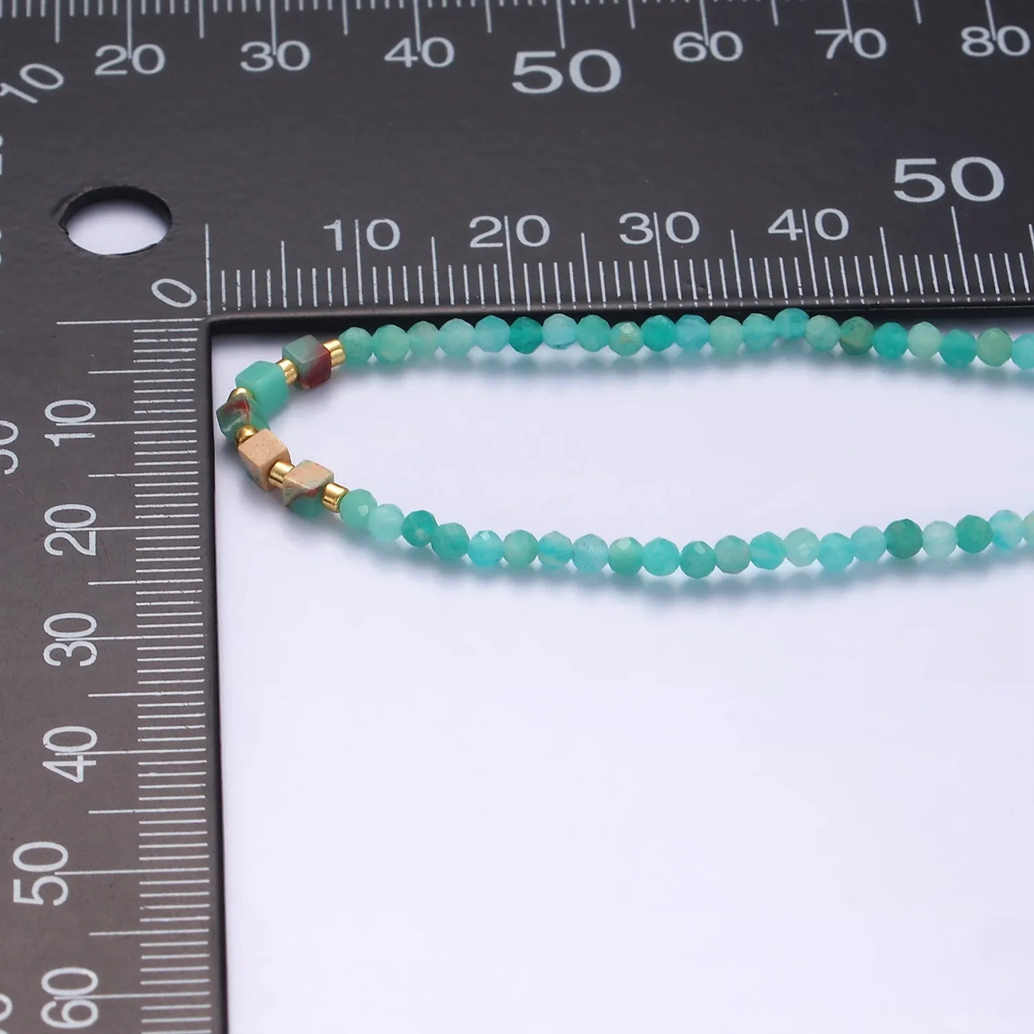 14K Gold Filled Turquoise Multifaceted Turquoise Rope Adjustable Friendship Bracelet | WA-2013 ~ WA-2015