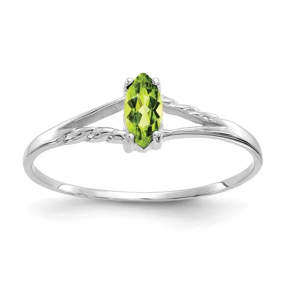 14k White or Yellow Gold Marquise Birthstone Rings