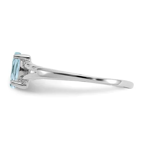 14k White or Yellow Gold Marquise Birthstone Rings