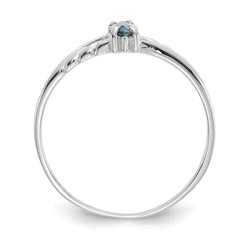 14k White or Yellow Gold Marquise Birthstone Rings