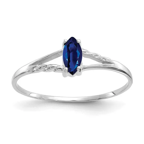 14k White or Yellow Gold Marquise Birthstone Rings