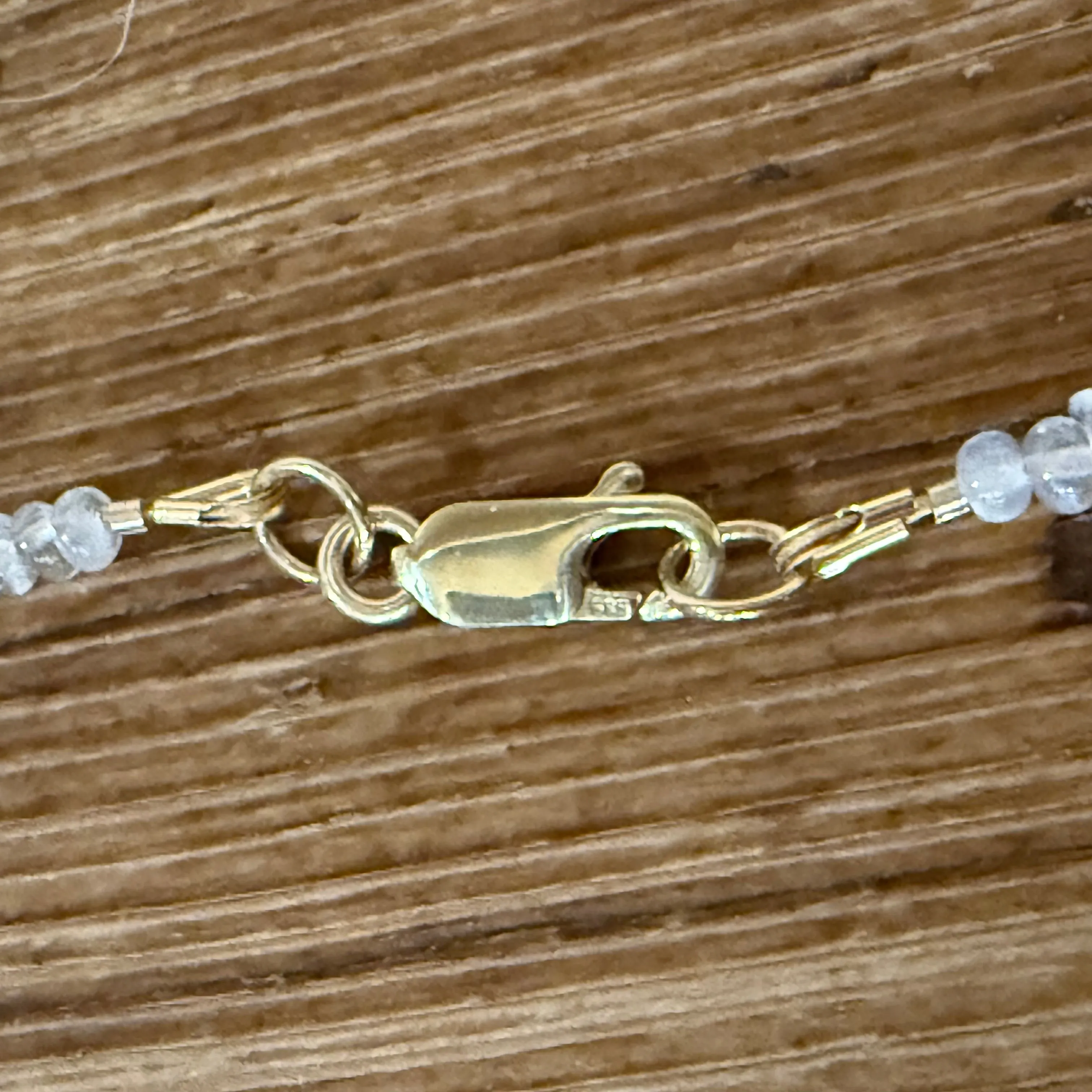 14K Yellow Gold Moonstone Necklace