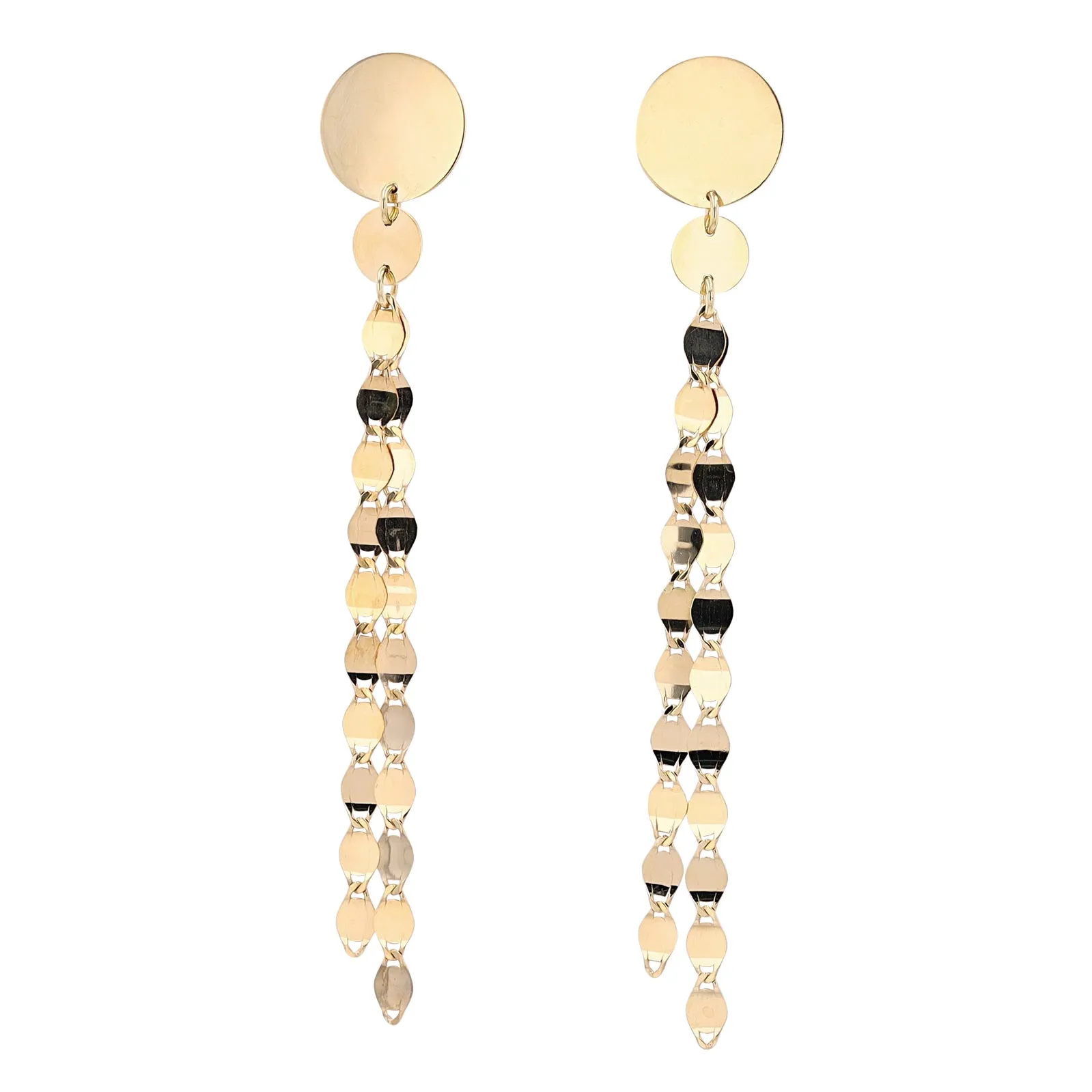 14K YG Tassel Earrings