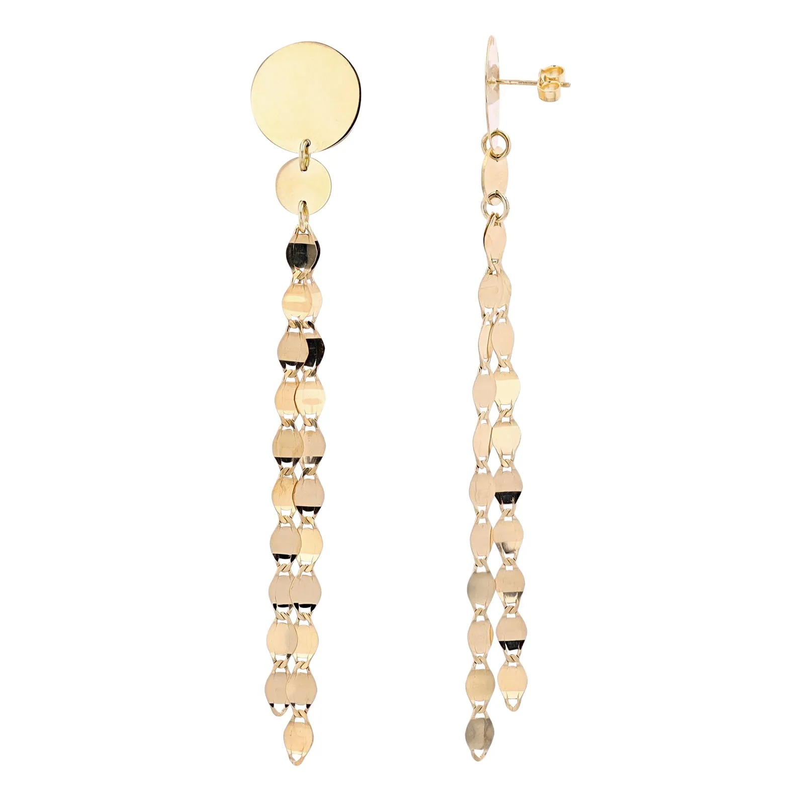 14K YG Tassel Earrings