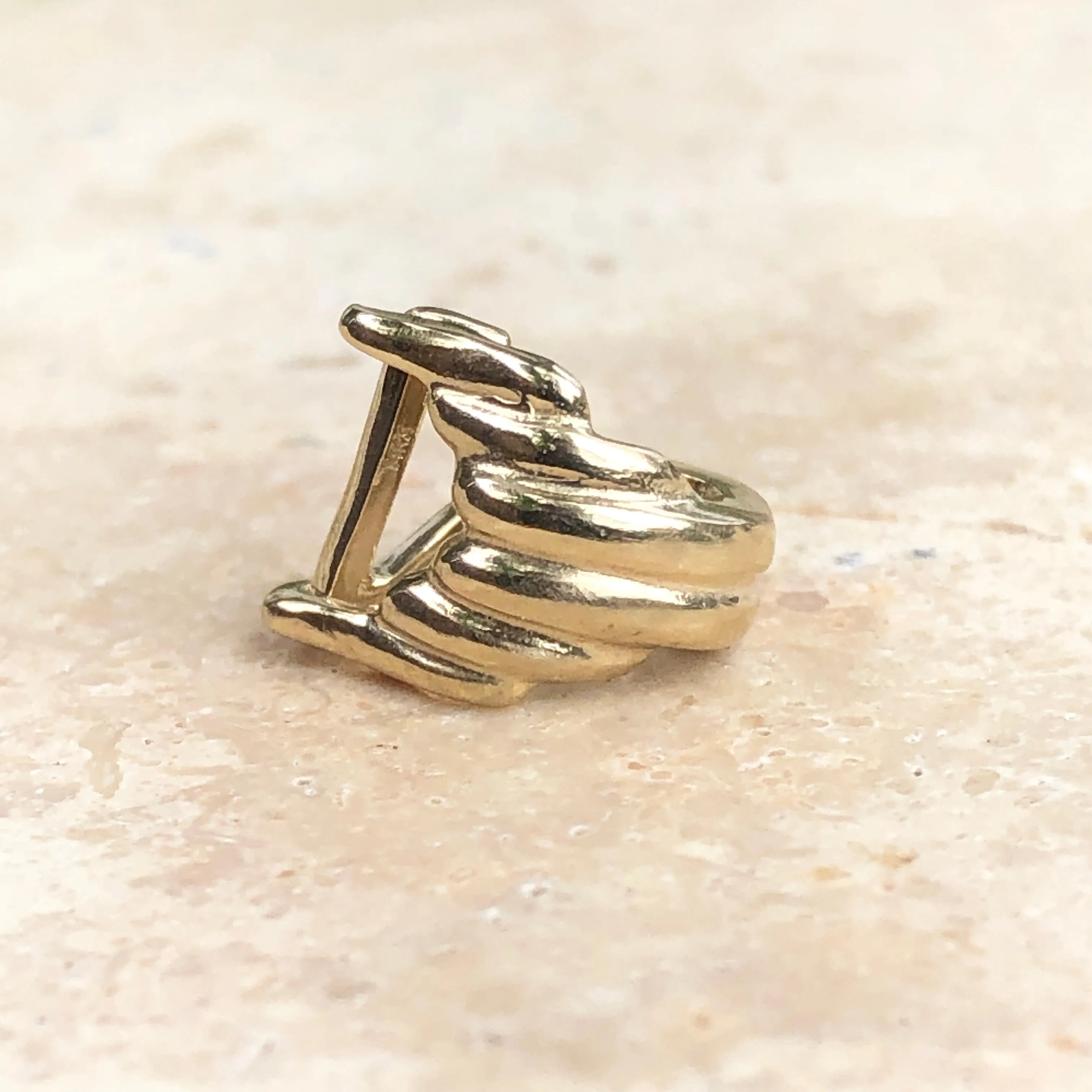 14KT Yellow Gold Slide Hanger Pendant Enhancer