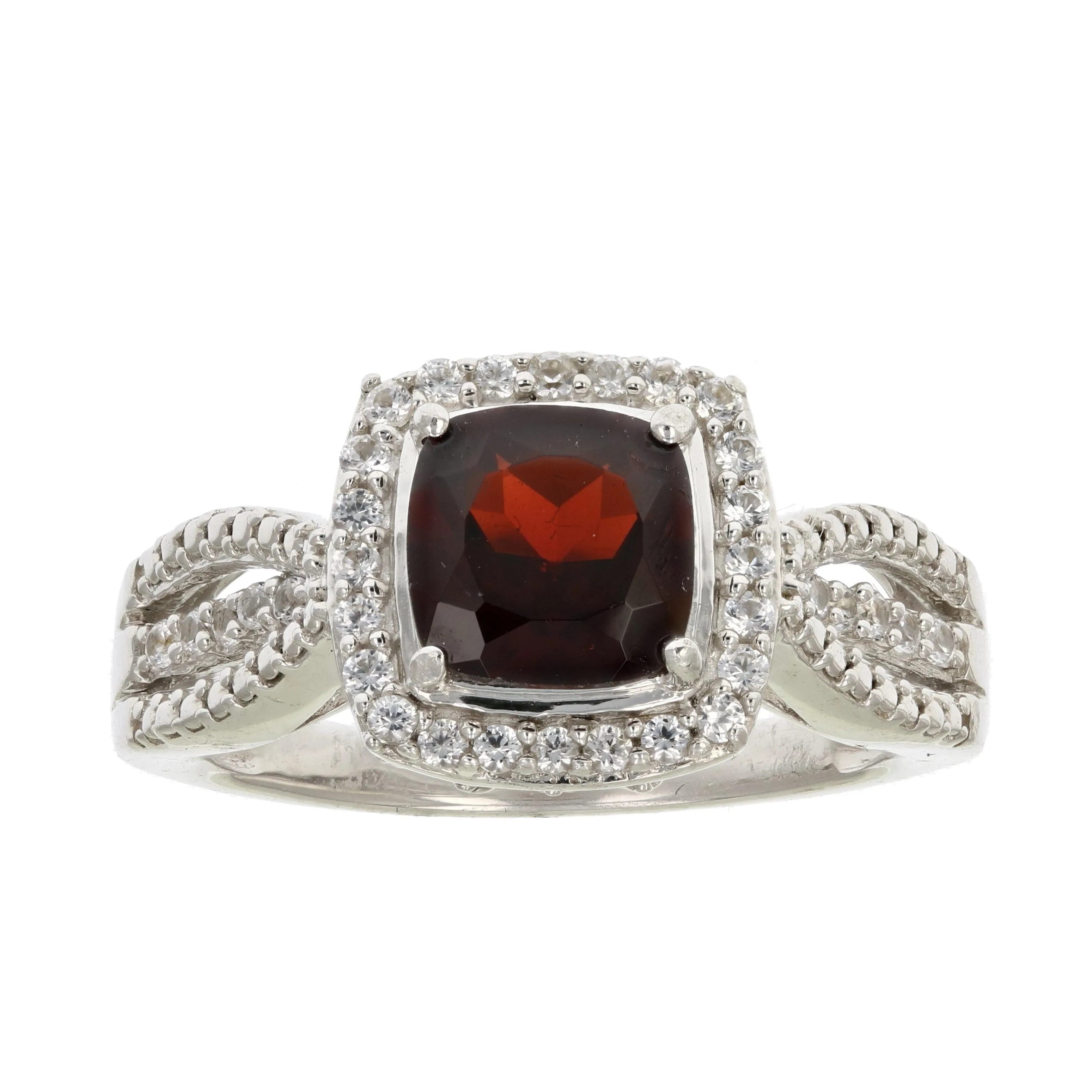 1.50 cttw Pick Your Birthstone Gemstone 7 MM Cushion Ring .925 Sterling Silver Created Citrine Size 7