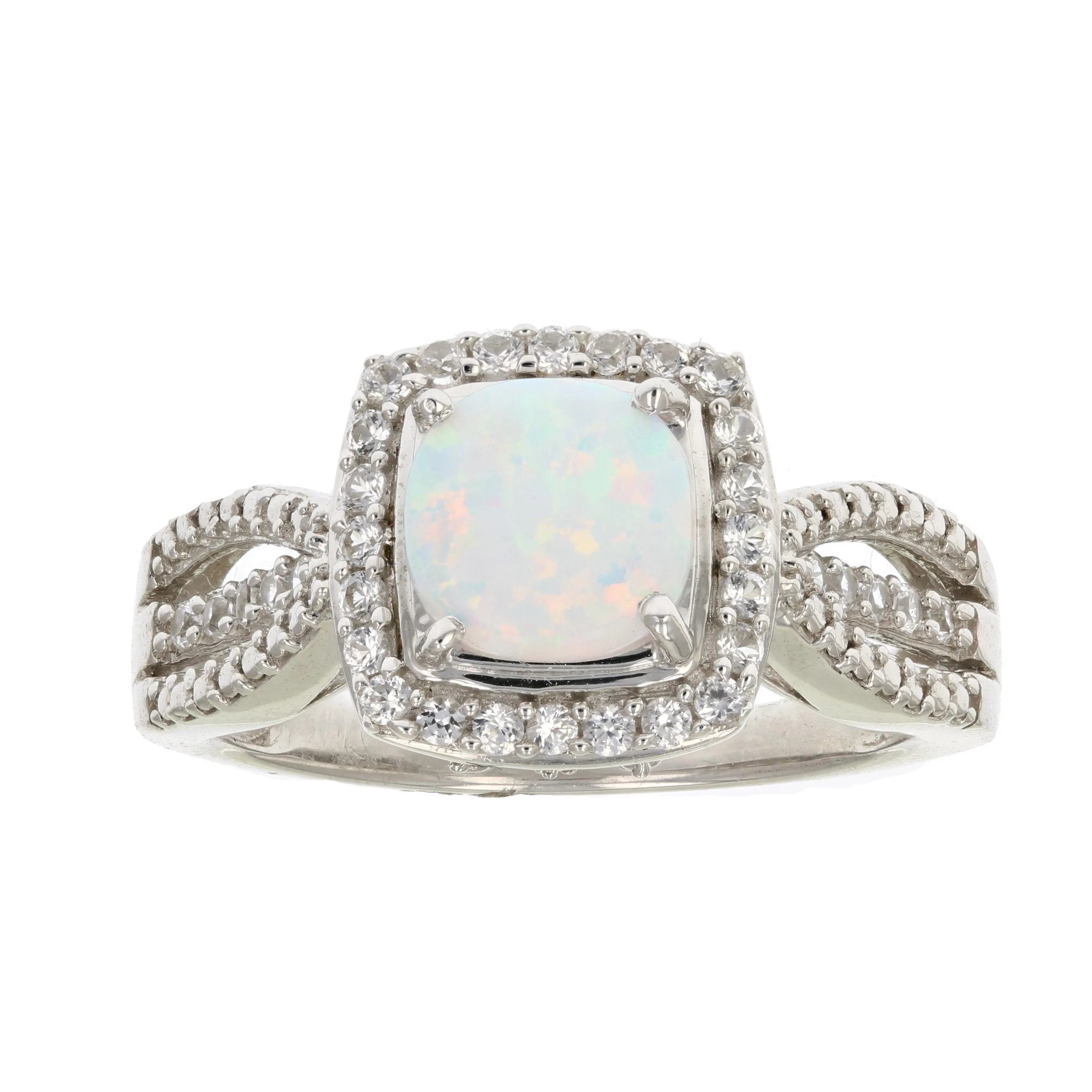 1.50 cttw Pick Your Birthstone Gemstone 7 MM Cushion Ring .925 Sterling Silver Created Citrine Size 7