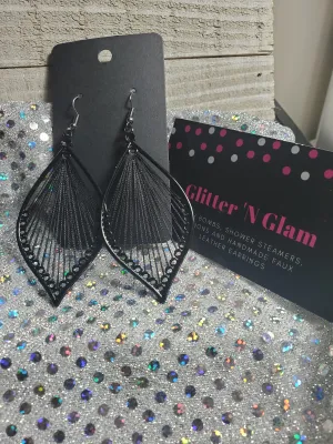 160 Black String Teardrops