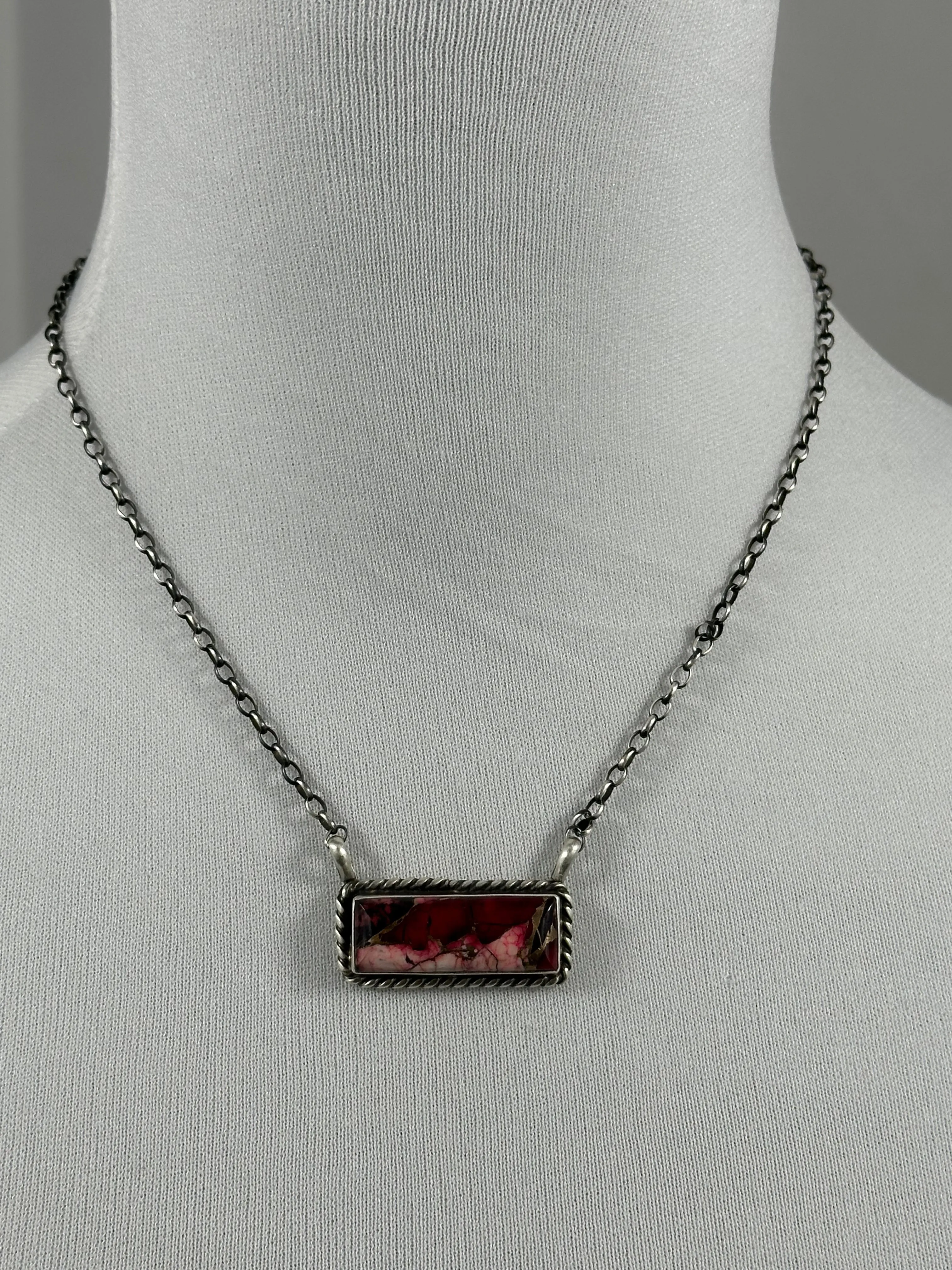 16" Dahlia Rose Bar Necklaces