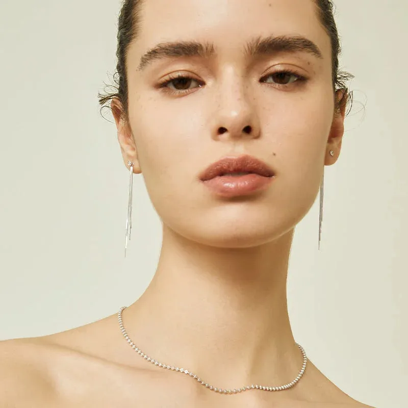 18K Gold earring Imitation Tassel Eardrop Earrings