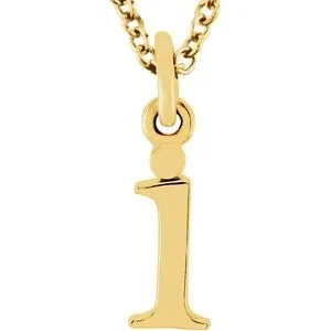 18K Yellow Gold-Plated Sterling Silver Lowercase Initial i 16" Necklace