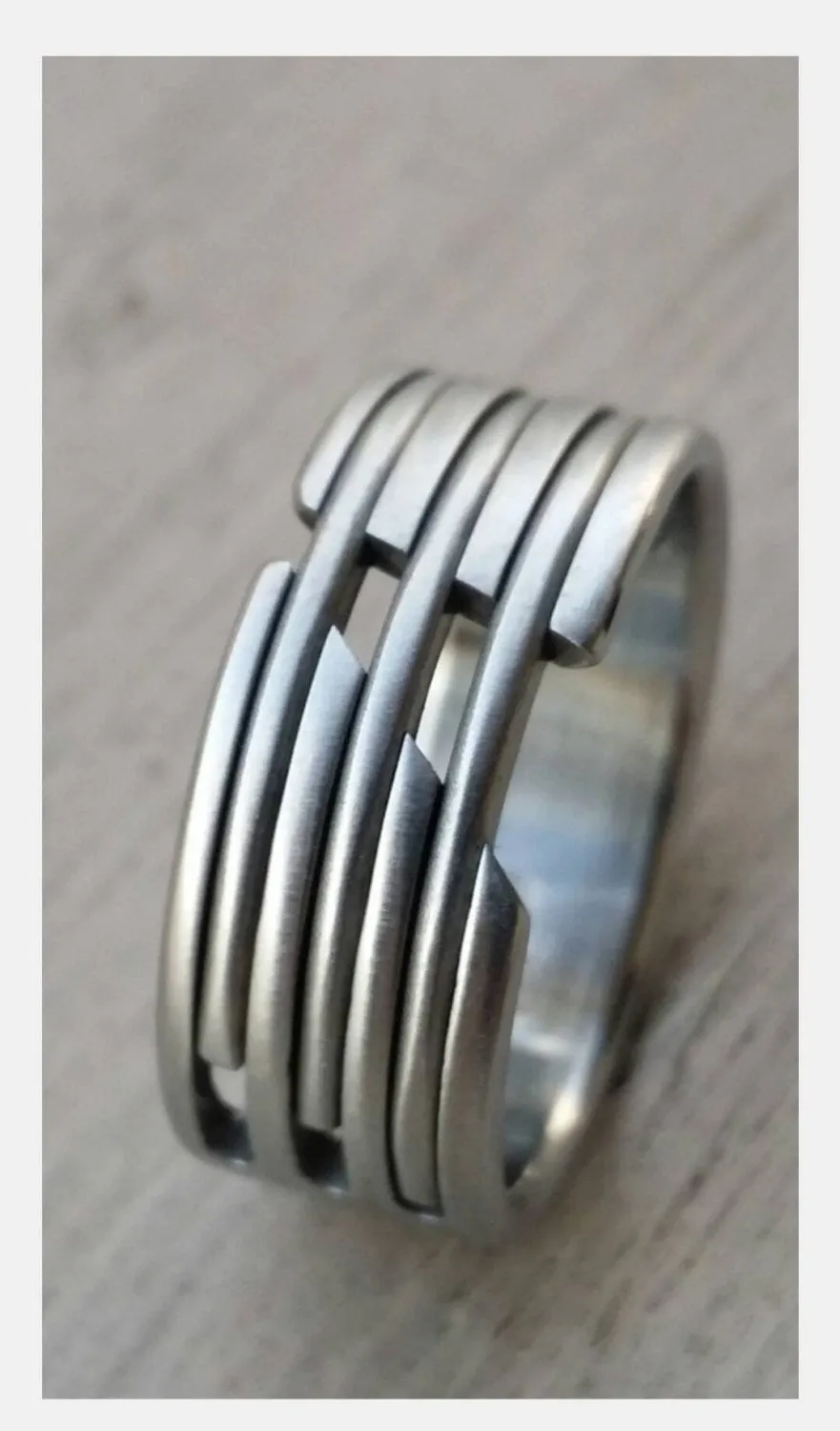19 "CHIC" handmade stainless steel ring (not casted) hypoallergenic mens rings wedding band mens jewelry