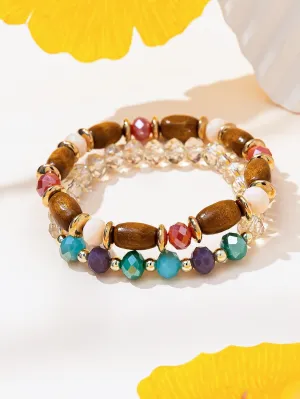 2 piece Wooden Bracelet Set
