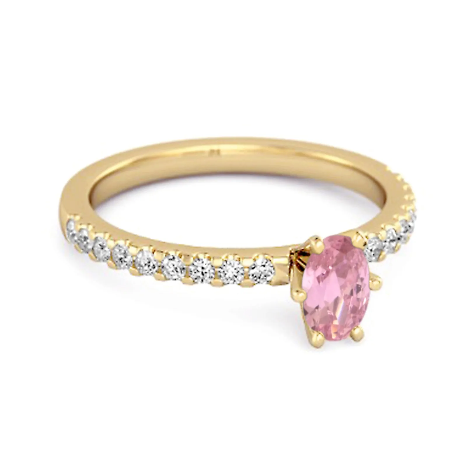 925 Sterling Silver 0.25 Ctw Pink Zirconia Solitaire Accent Dazzling Ring