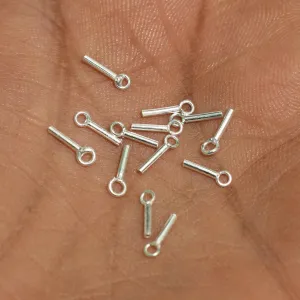 92.5 Sterling Silver 0.5mm Inner Diameter Cord Ends