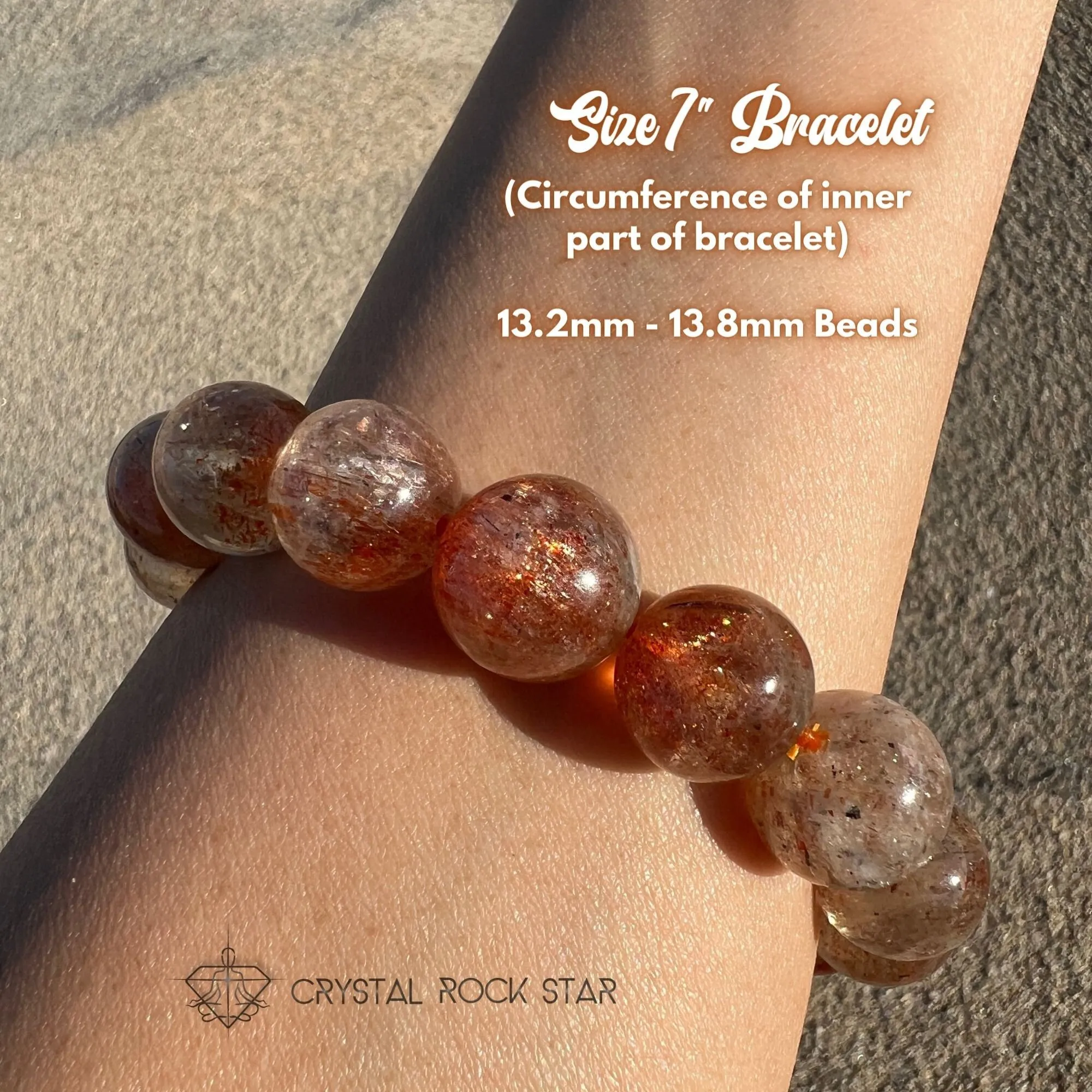 AAA Luminous Arusha Sunstone Bracelet 13.5mm