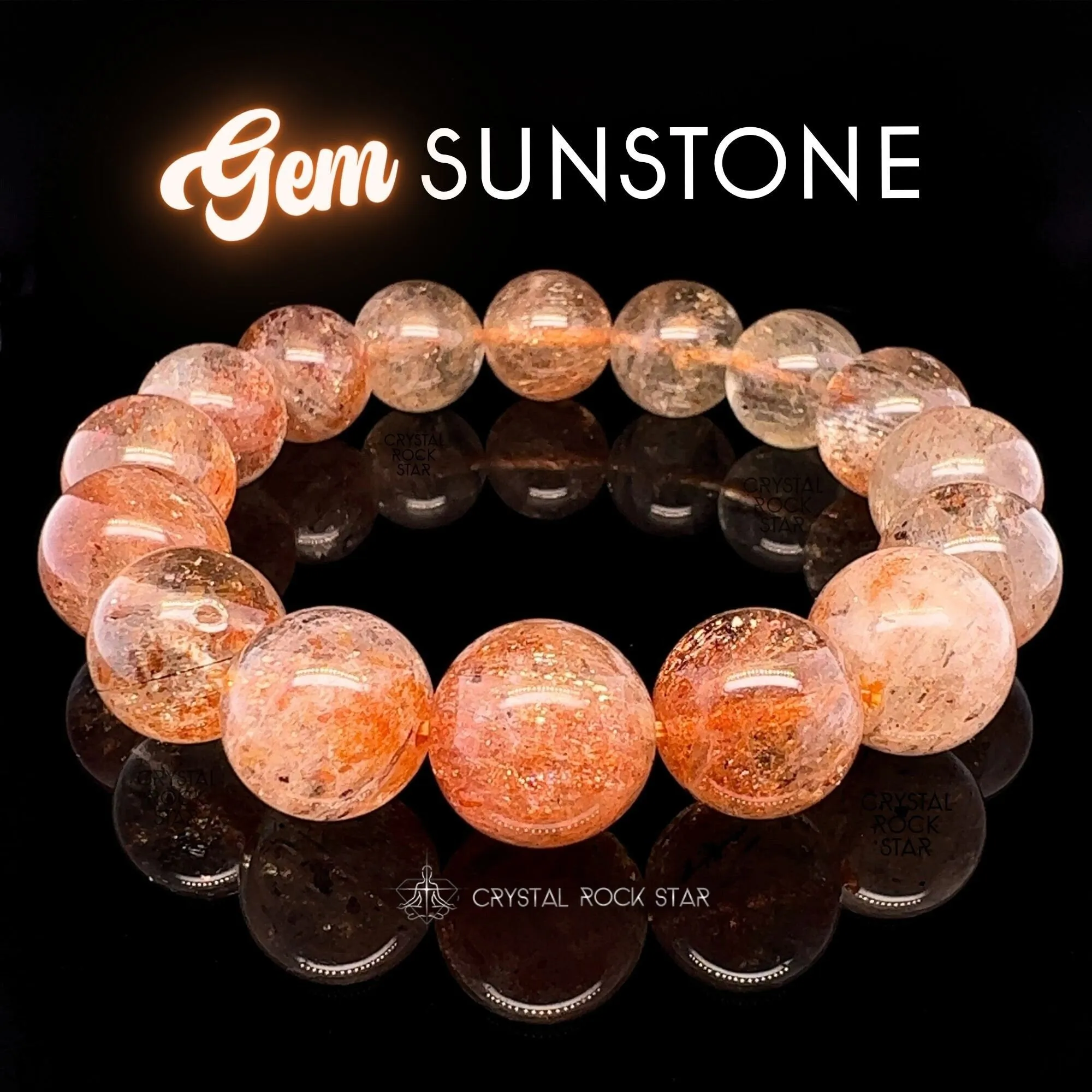 AAA Luminous Arusha Sunstone Bracelet 13.5mm