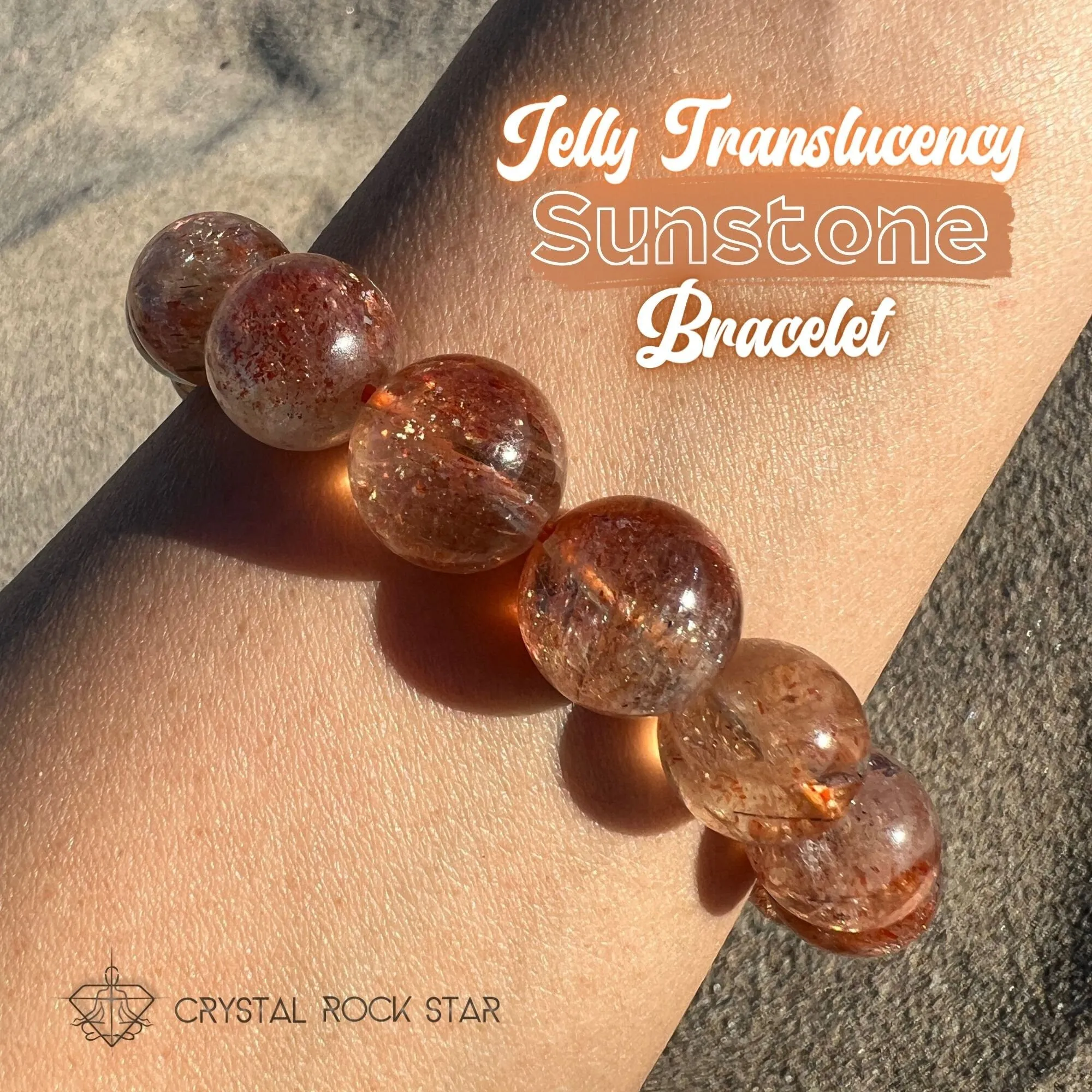 AAA Luminous Arusha Sunstone Bracelet 13.5mm
