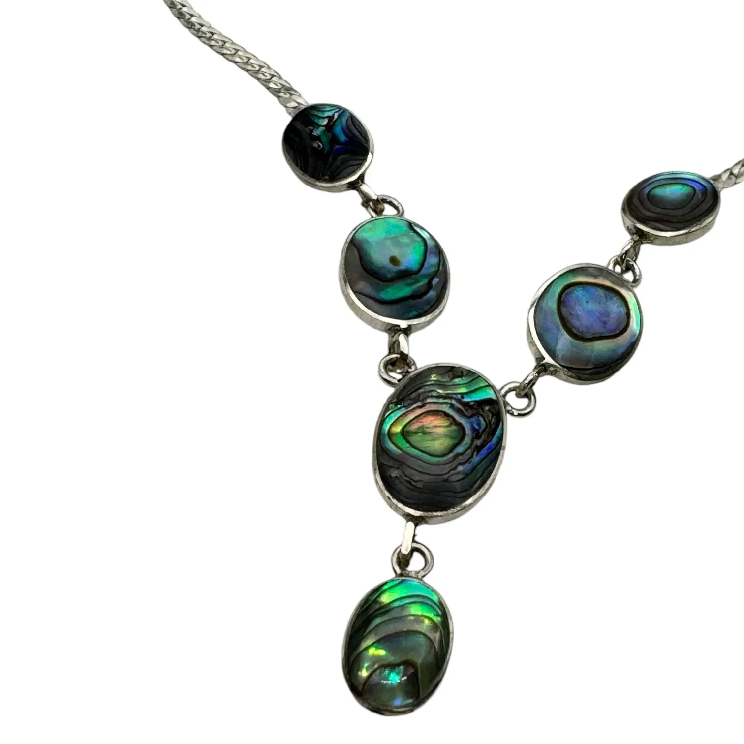 Abalone Solid 925 Sterling Silver Necklace