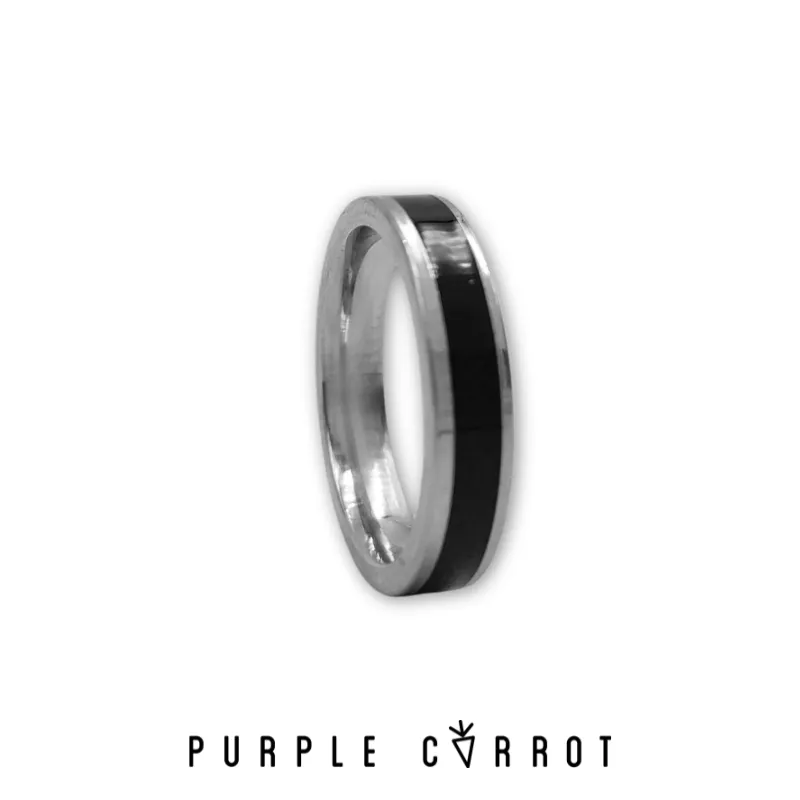 Accent Stripe Rings (White & Black)