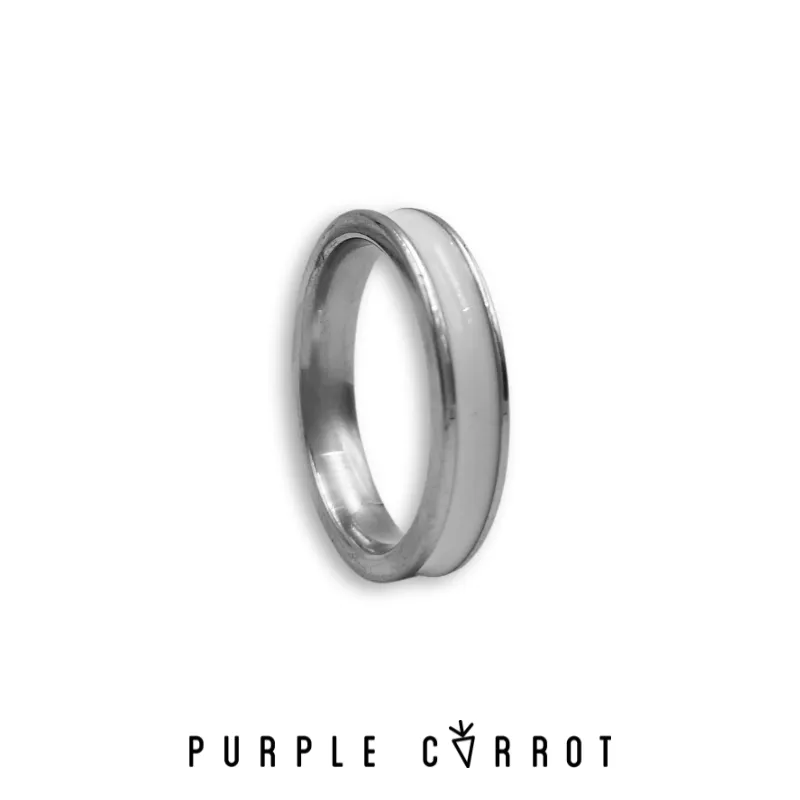 Accent Stripe Rings (White & Black)