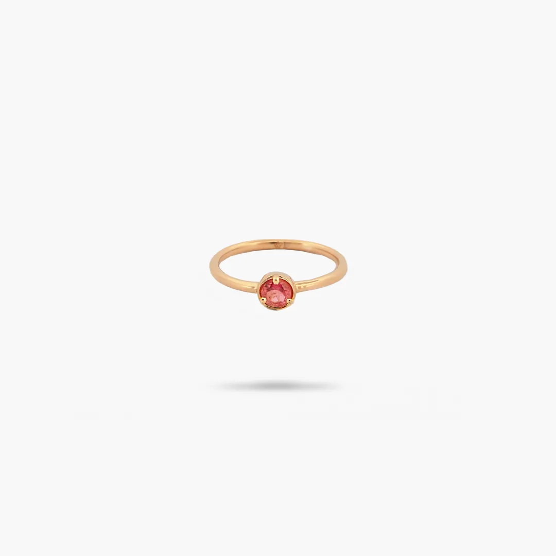 Amare Wear Pink Tourmaline Solitaire Ring- October Birthstone