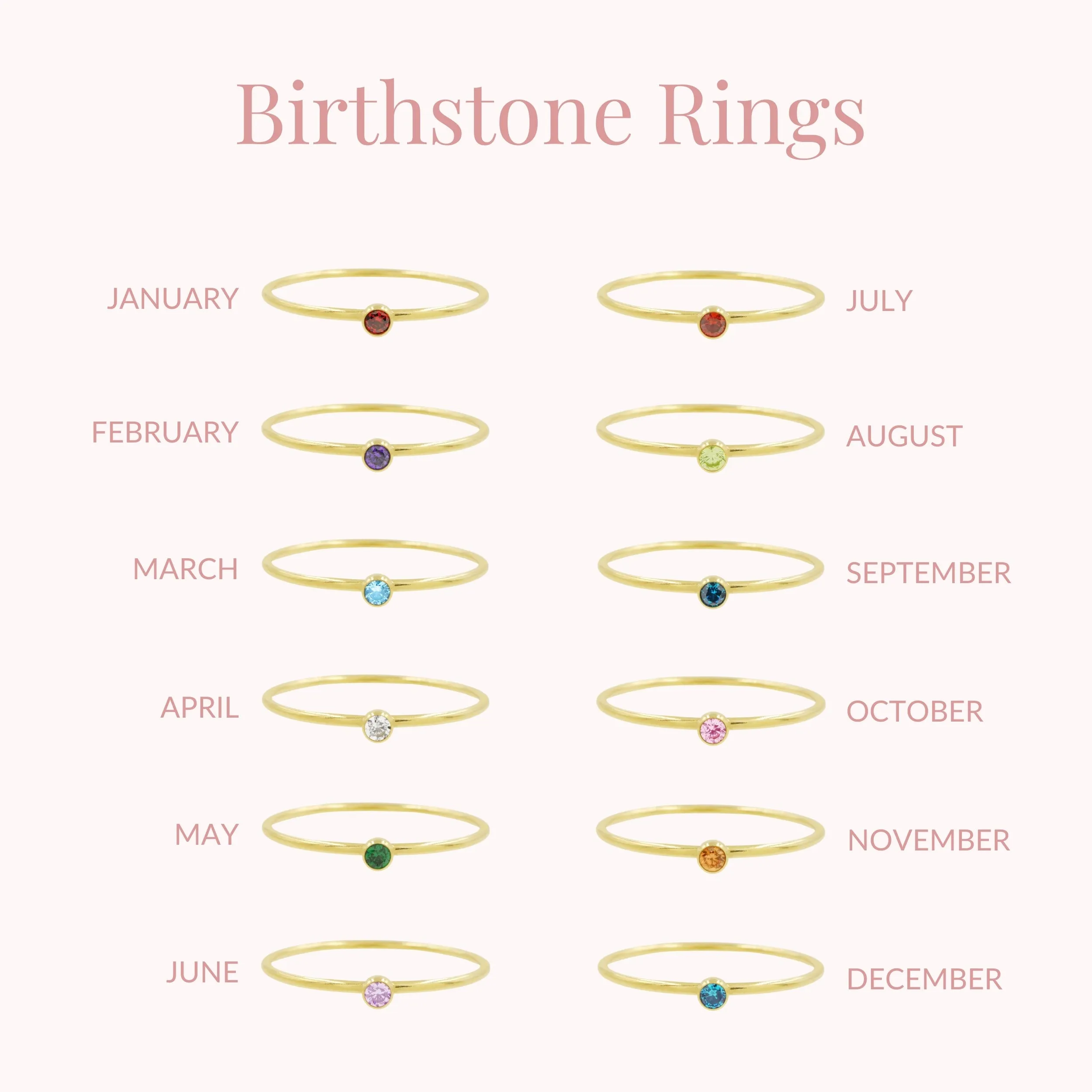 April Birthstone Ring