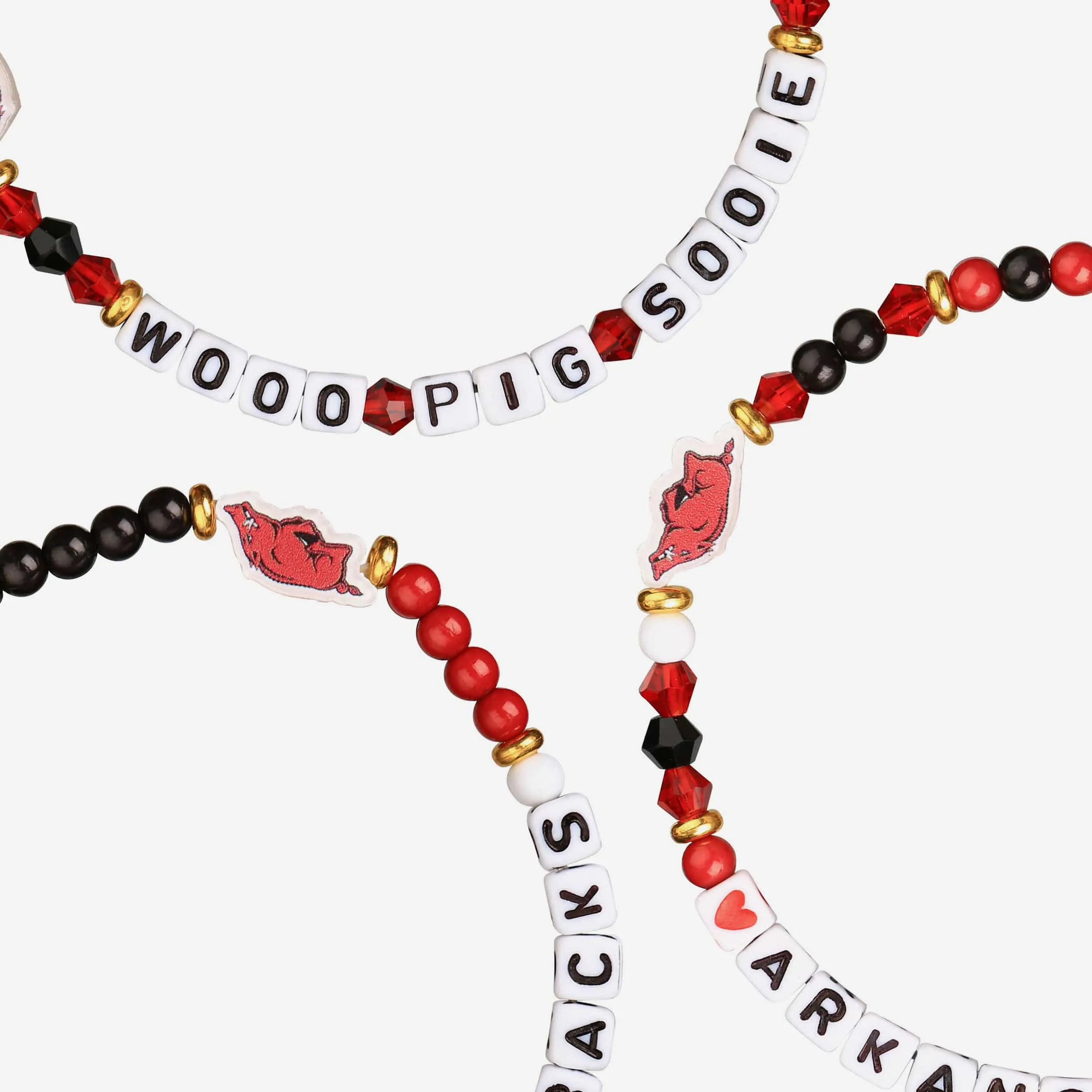 Arkansas Razorbacks 3 Pack Friendship Bracelet