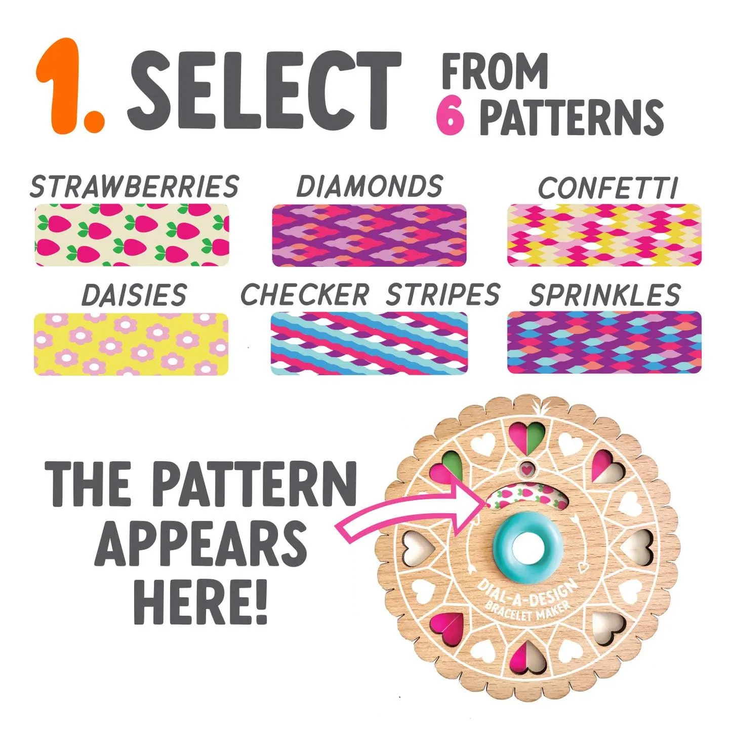 Arts and Crafts | Dial- A- Design Bracelet Maker | Bright Stripes