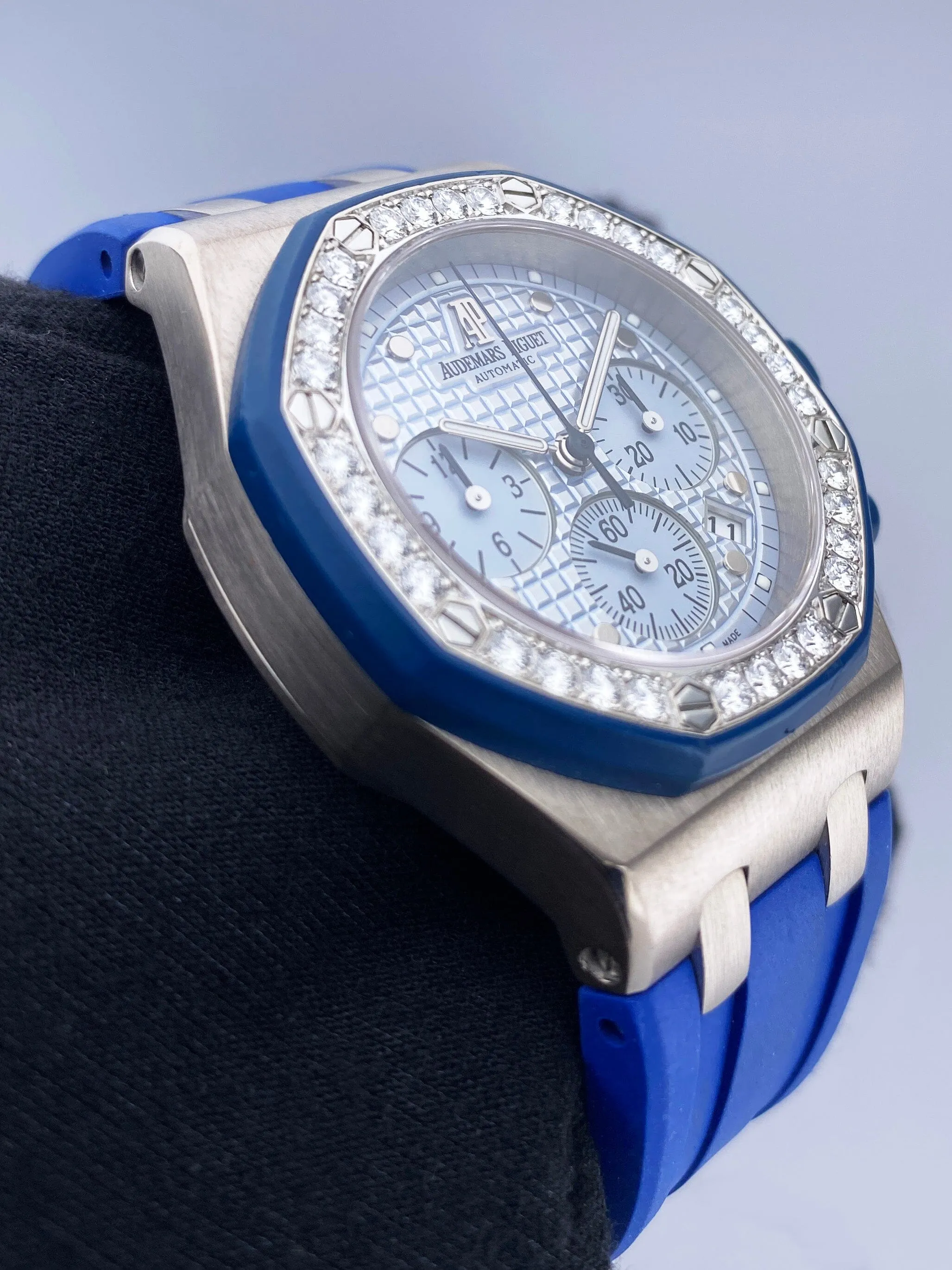 Audemars Piguet Royal Oak Offshore 25986CK Diamond Black Dial Ladies Watch With Archives