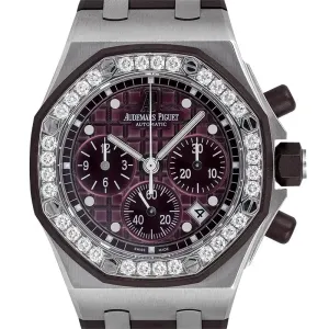 Audemars piguet royal oak offshore 37mm diamond bezel purple dial 26048SK.ZZ.D066CA.01